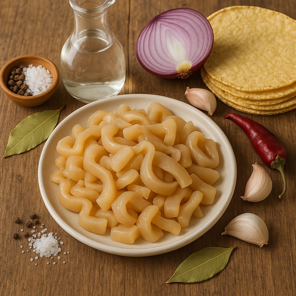 Ingredientes para Preparar un Taco de Cueritos en Vinagre