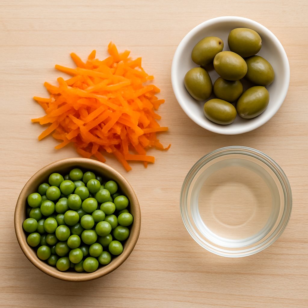  Ingredientes opcionales para personalizar la receta, como arvejas, zanahoria rallada, aceitunas y un chorrito de vinagre o limón.